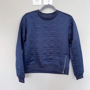 G-Star Raw Dalcie Cropped Sweater Sartho Dark Blue Quilted Top M